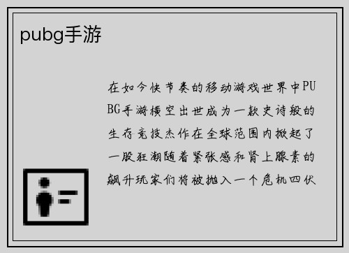 pubg手游